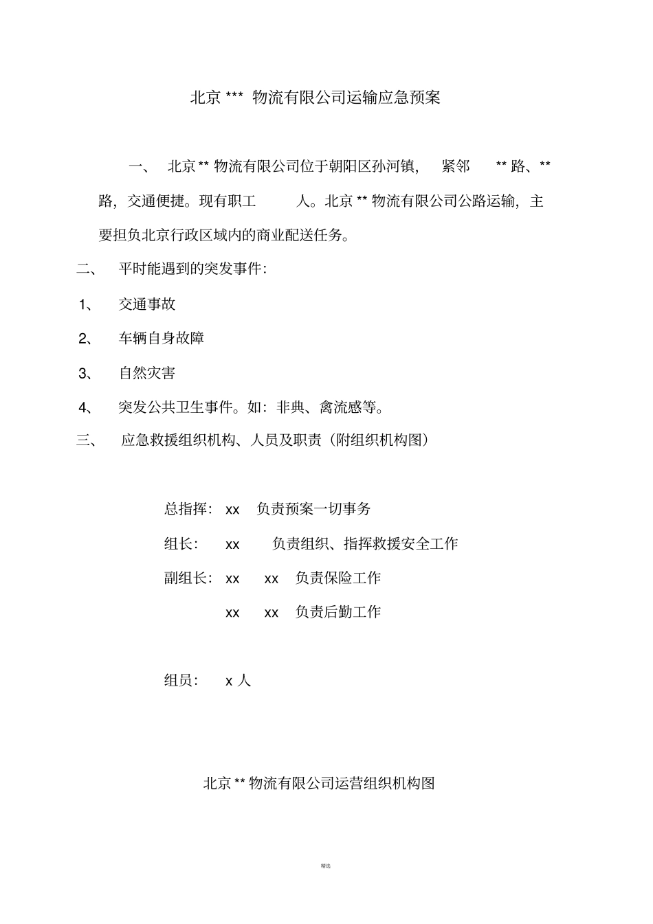 物流运输应急预案细则_第1页