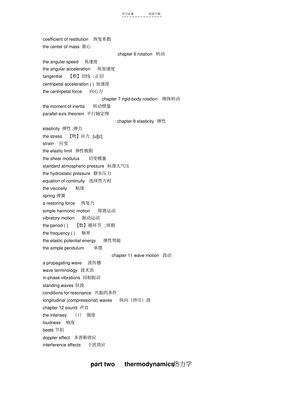 物理专业英语名词解释_第2页