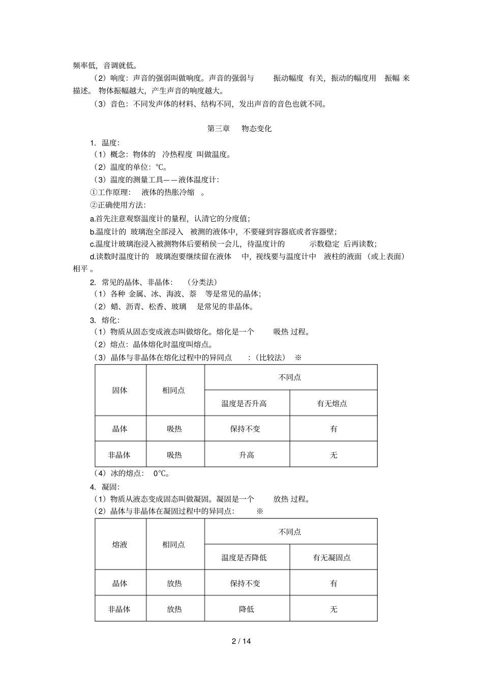 物理八上期末复习考试概念规律方法试验_第2页
