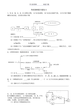 物质推断题专题复习