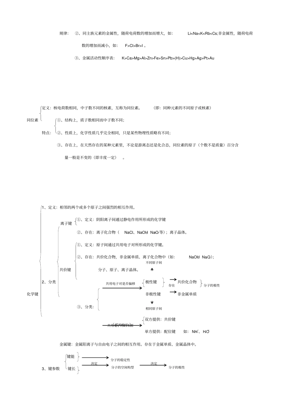 物质结构元素周期律知识点总结1_第3页