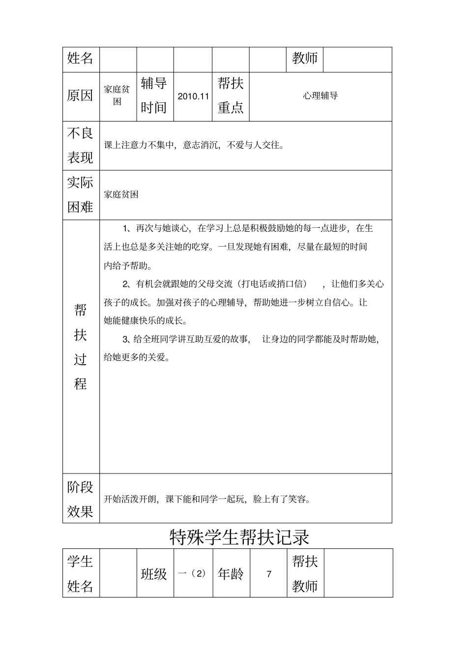 特殊学生帮扶记录_第3页