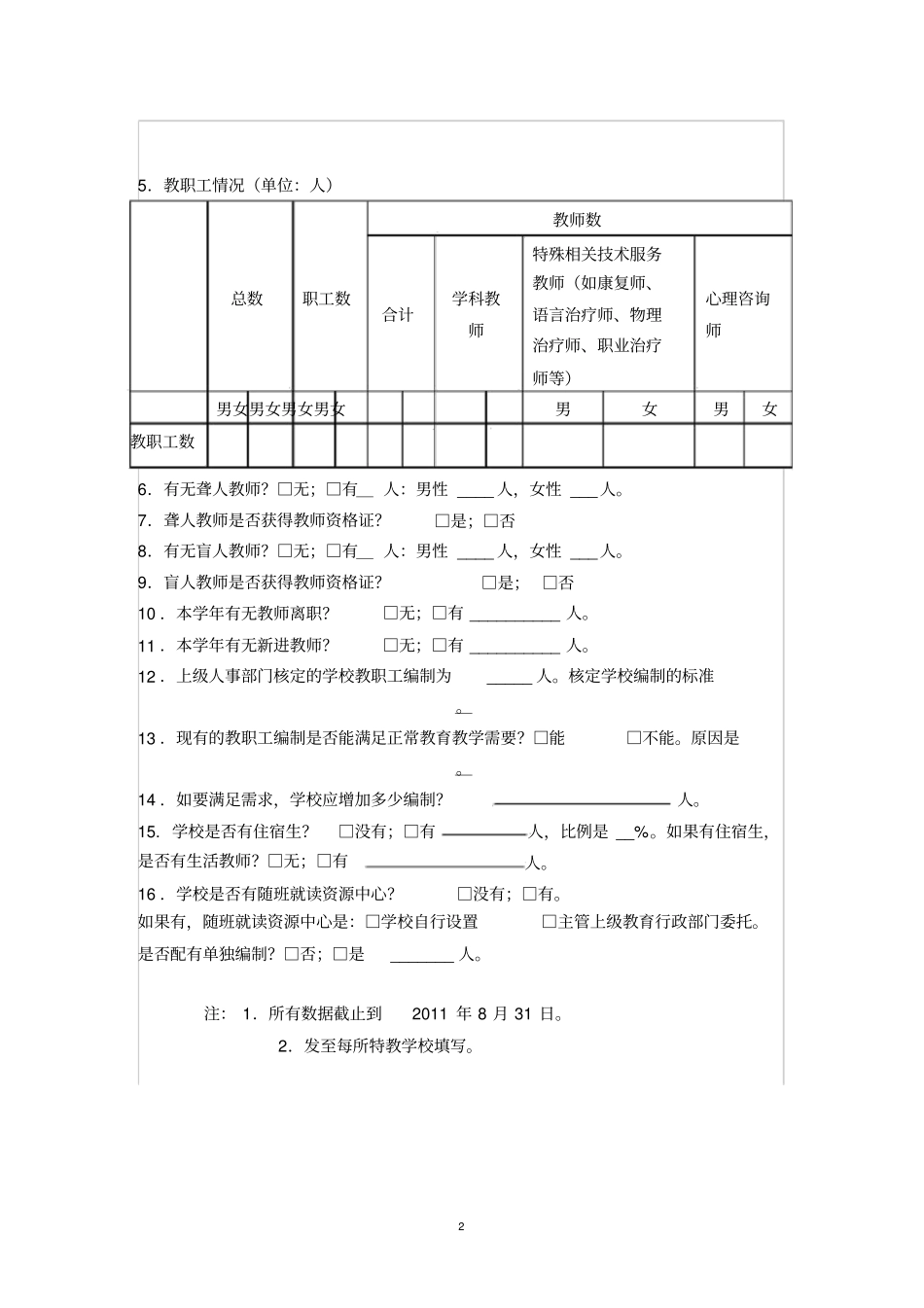 特殊教育学校基本情况补充调查_第2页