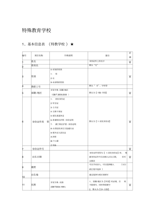 特殊教育学校指标解释剖析