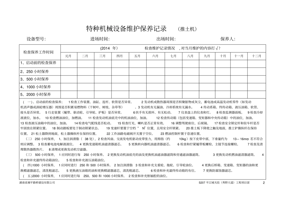 特种机械设备保养记录台帐讲解_第3页