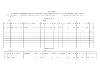 特种设备台账表格