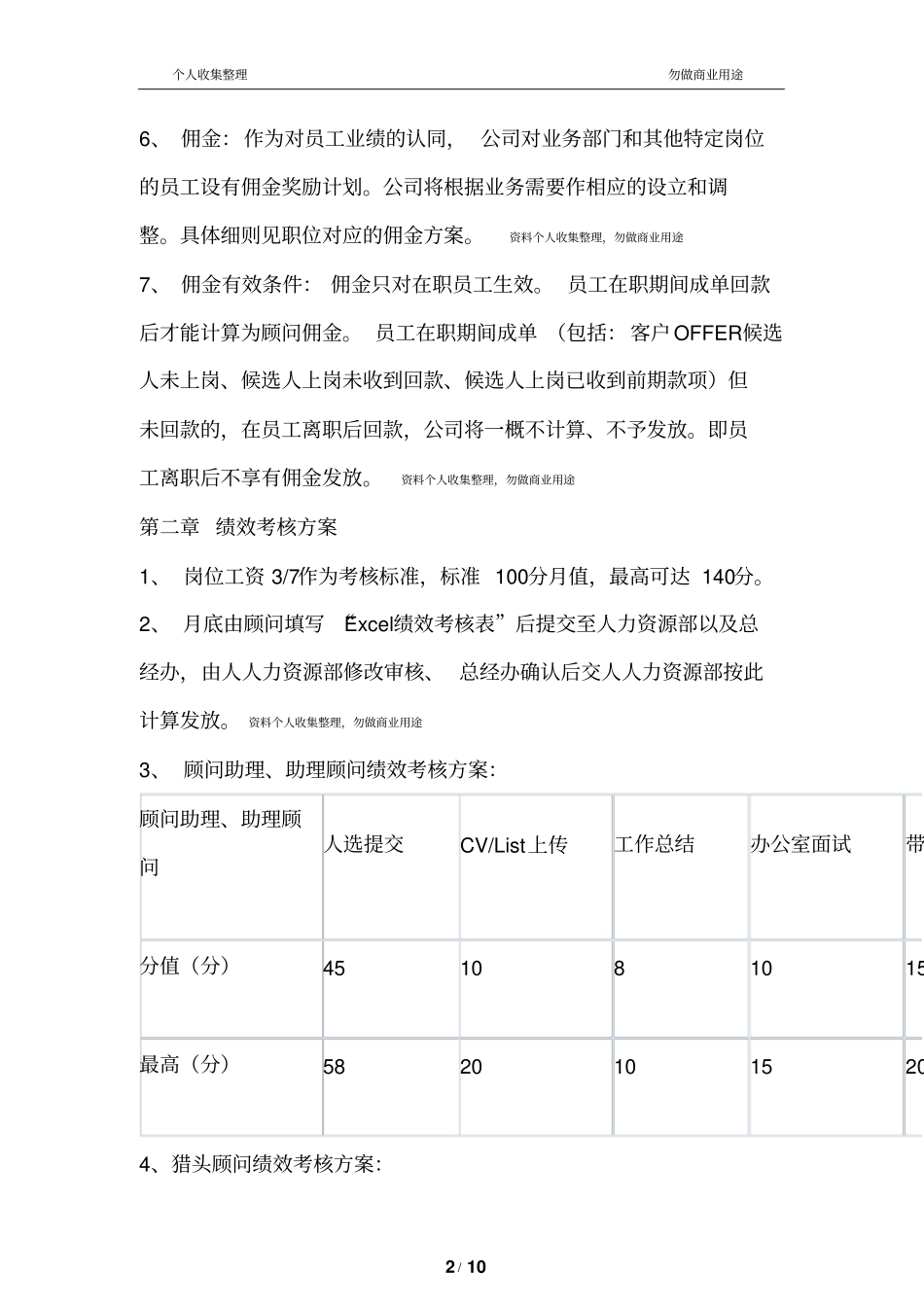 猎头公司考核方案11_第2页