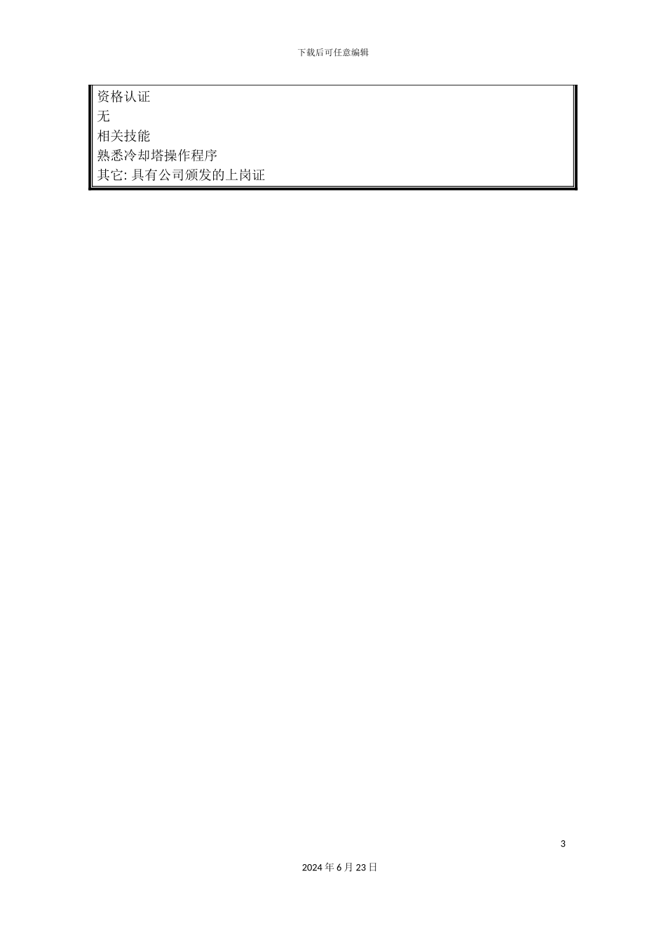 冷却工岗位说明书_第3页