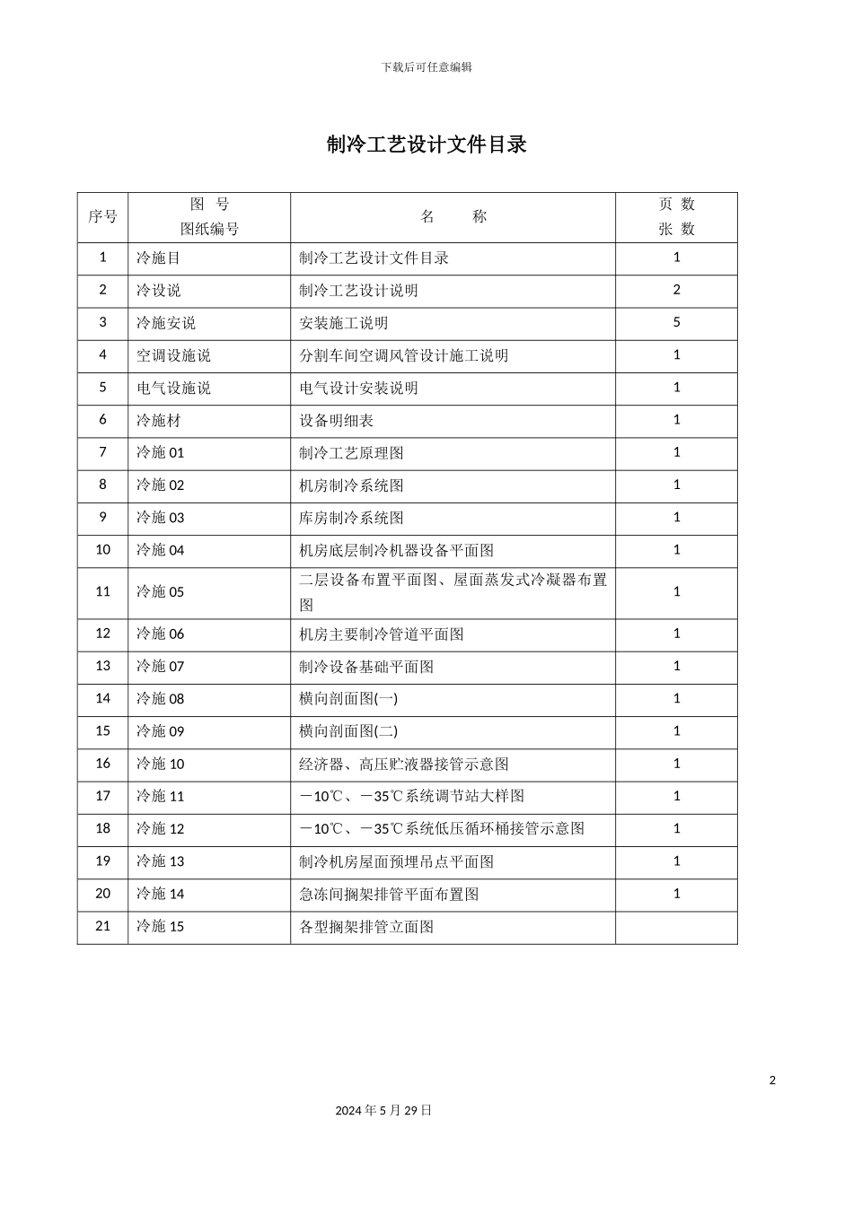 冷库制冷工艺设计文件_第2页