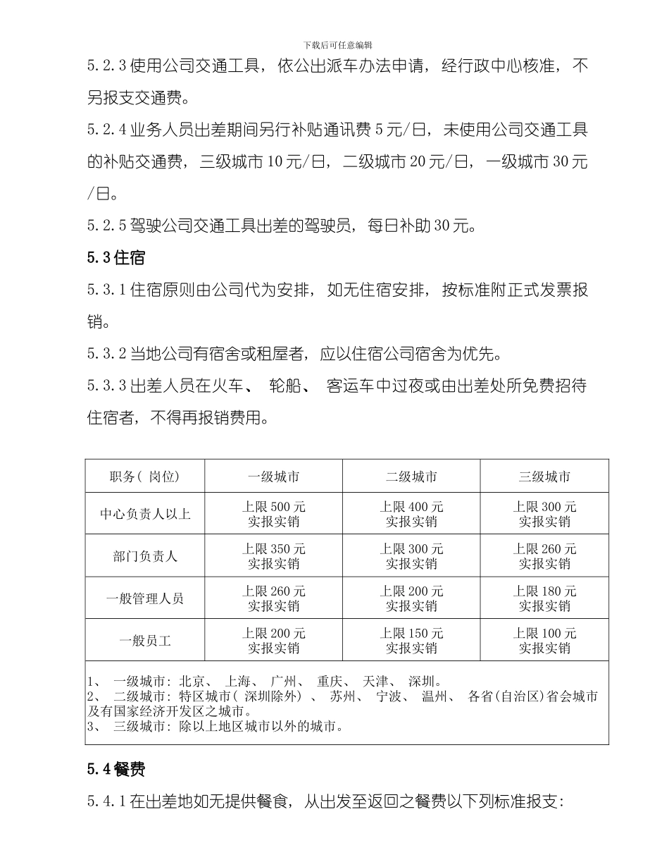 出差管理制度模板_第2页