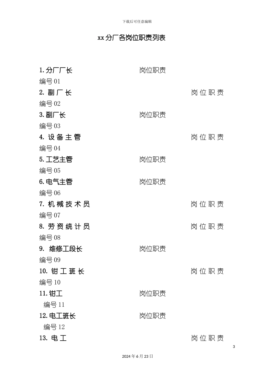 分厂各岗位职责_第3页