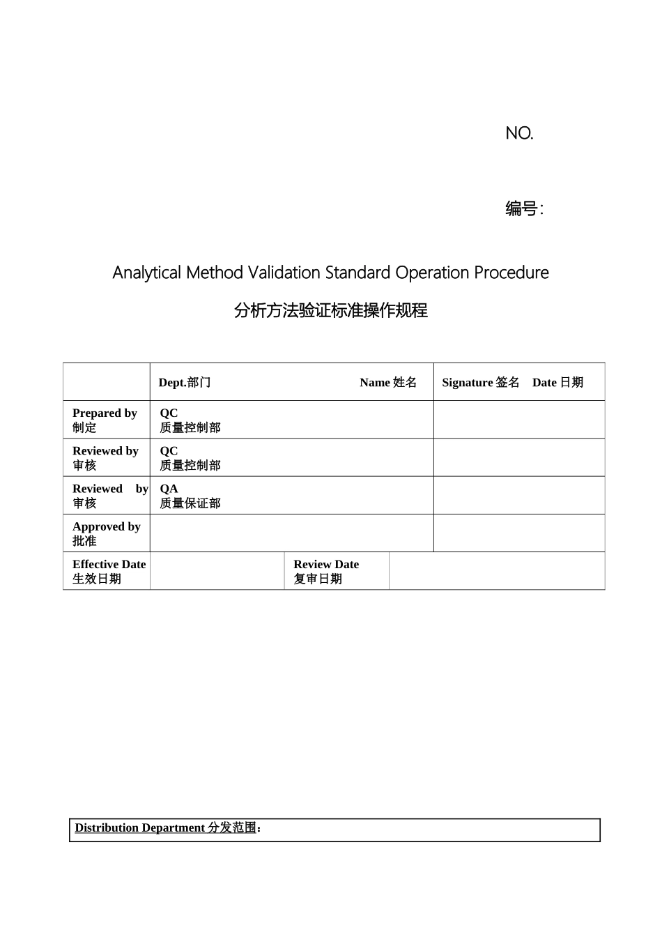 分析方法验证标准操作规程_第2页