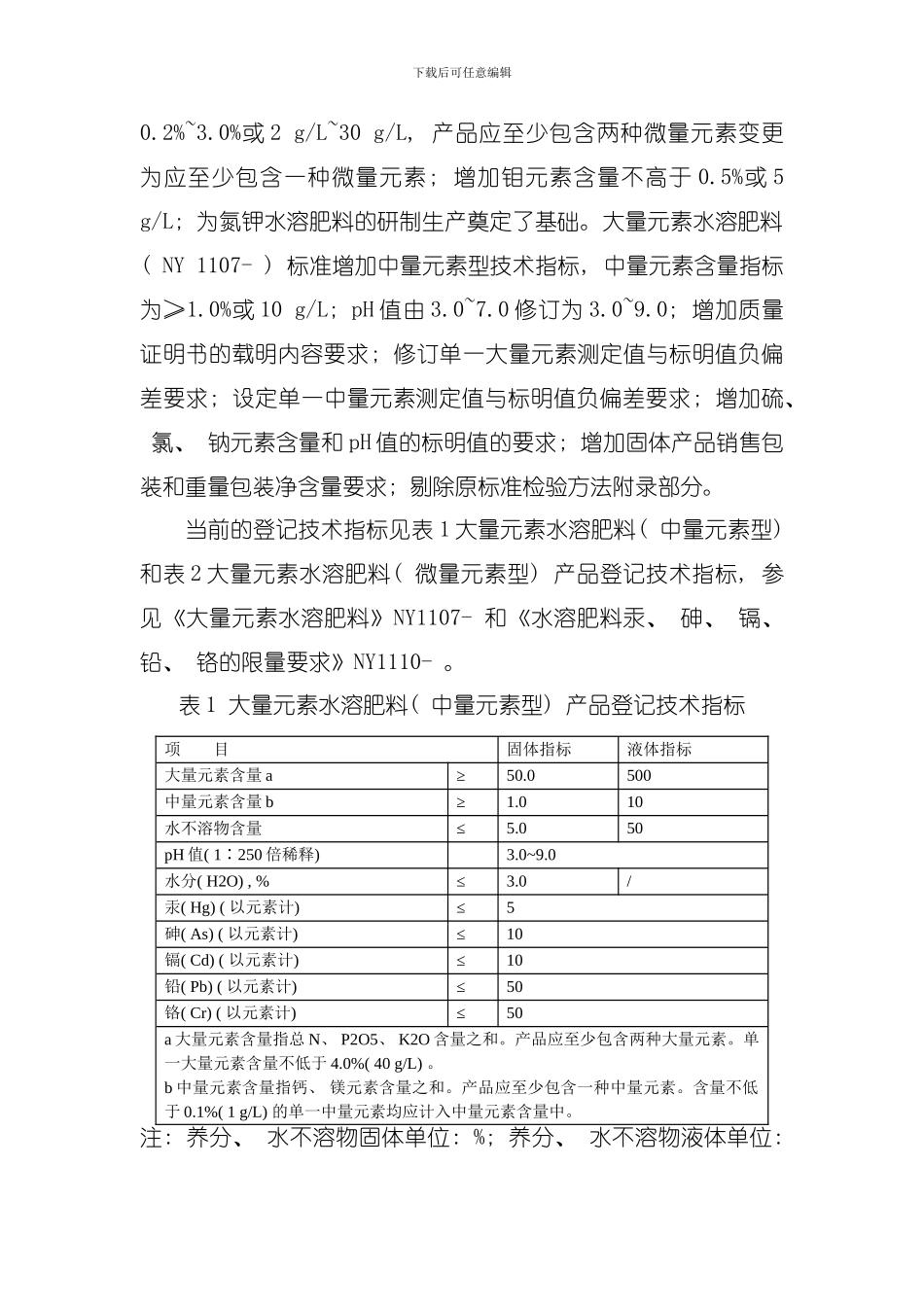 剖析水溶肥料标准与标准差异模板_第2页