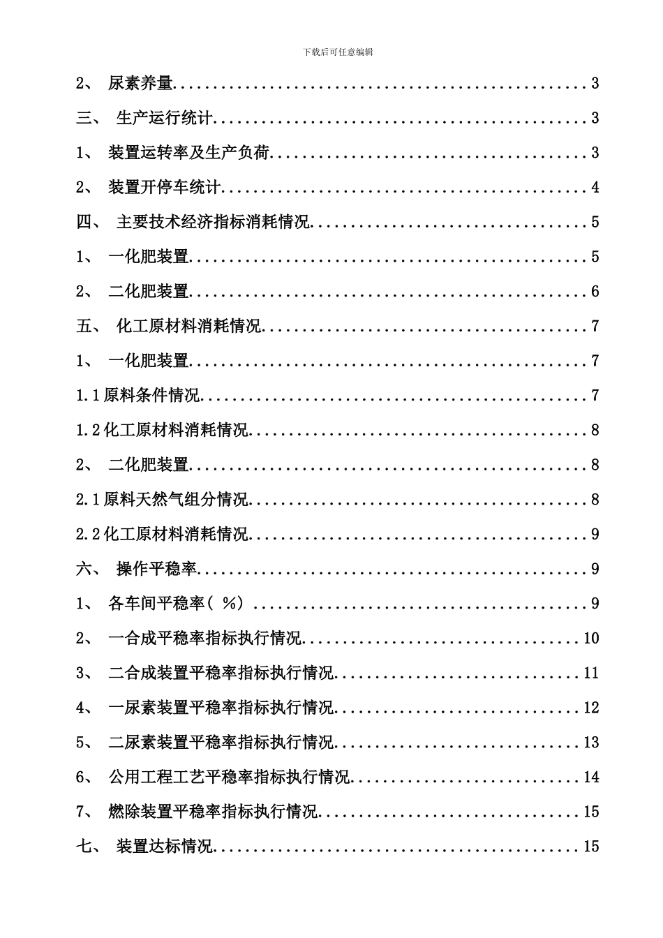 化肥厂工艺技术月报_第2页