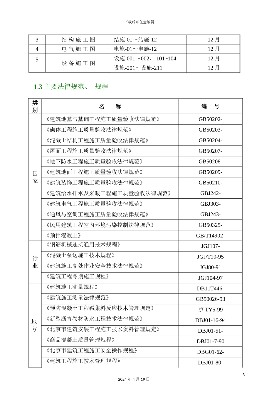 北京中德环保科技园工程施工组织设计_第3页