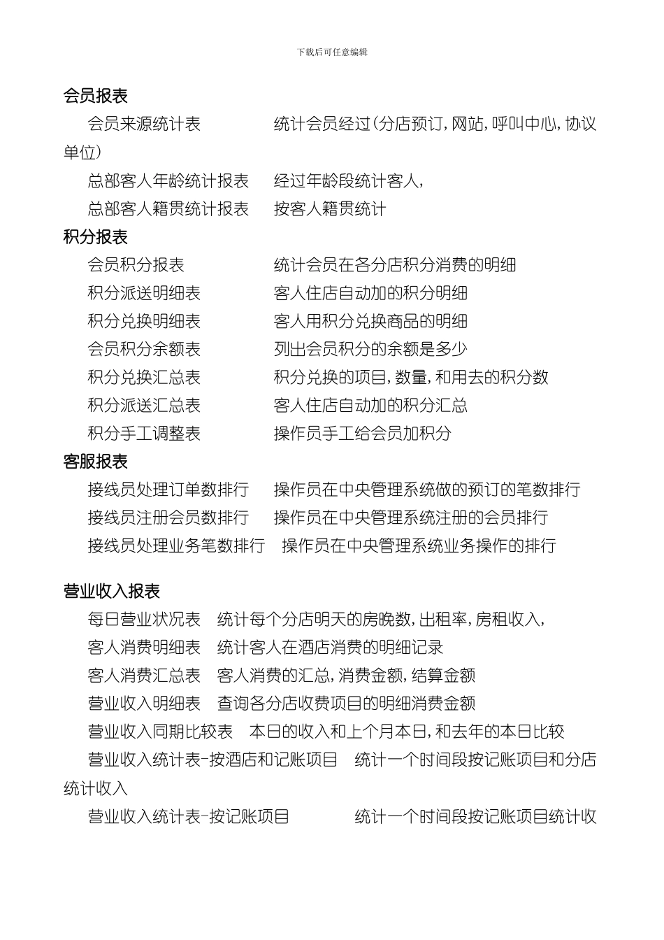 北京住哲连锁酒店管理系统功能模块样本_第2页