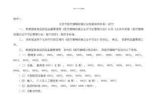 北京市医械经营企业检查标准表模板