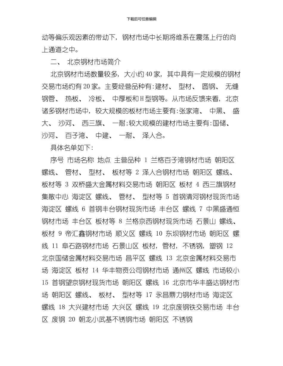 北京钢材市场调研报告样本_第2页