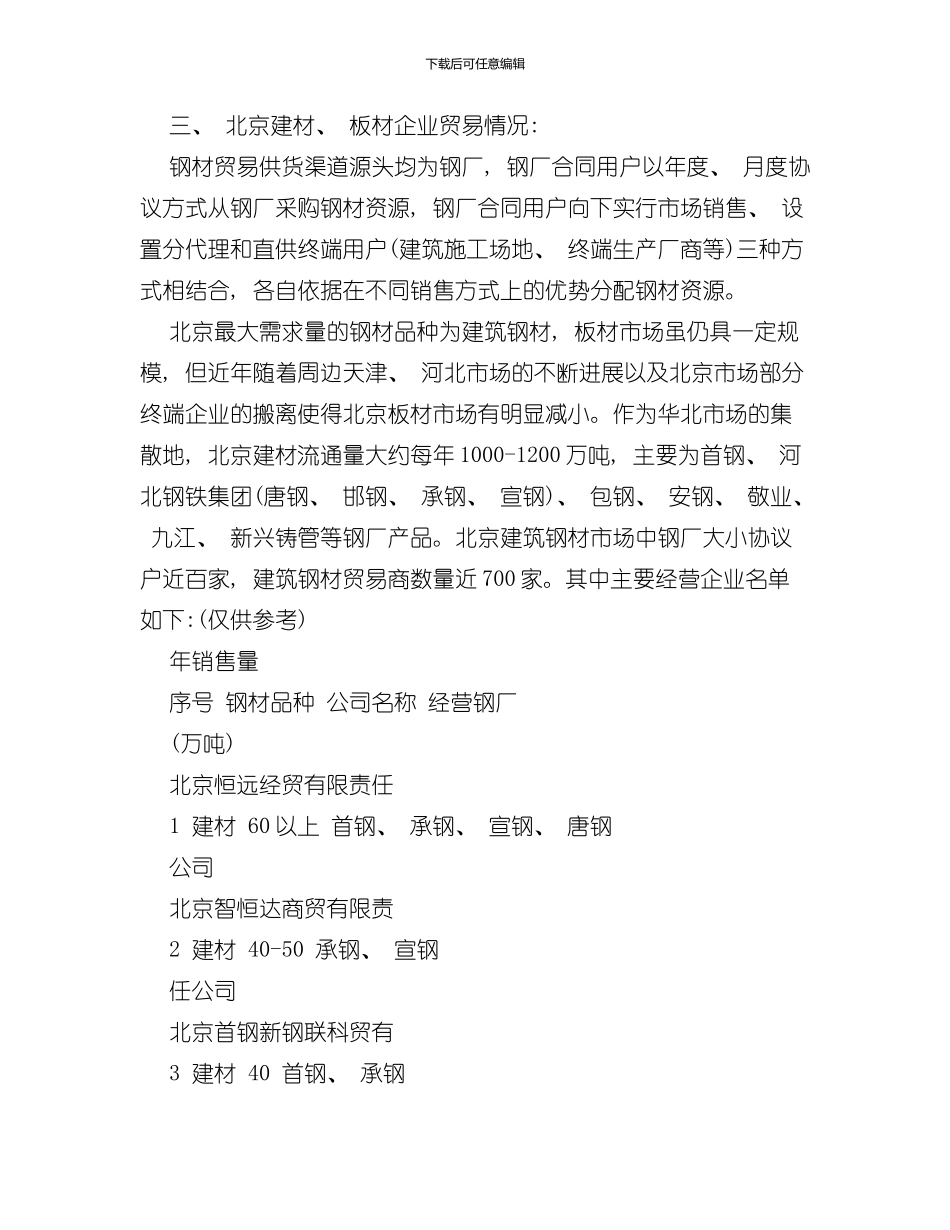 北京钢材市场调研报告样本_第3页