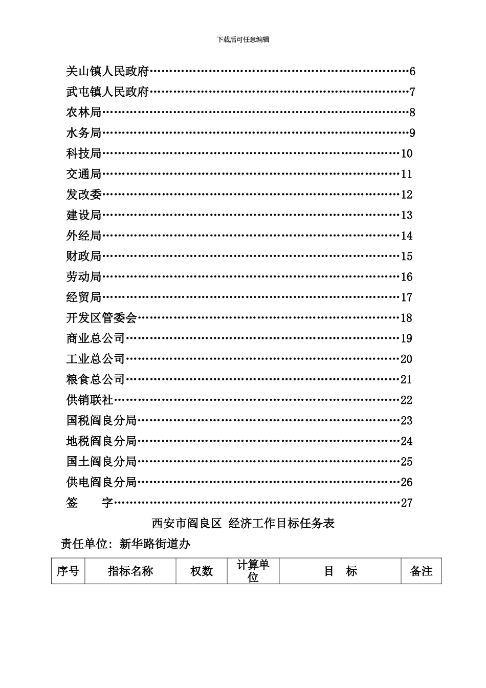 区经济目标责任书_第2页