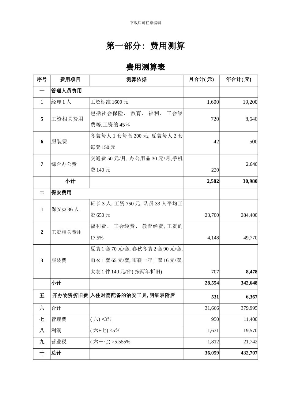 医院保安服务投标书_第1页