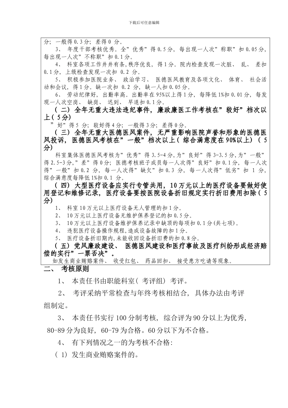 医院目标责任书_第3页