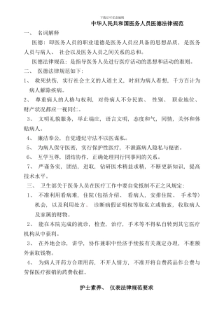 医院服务行为规范手册