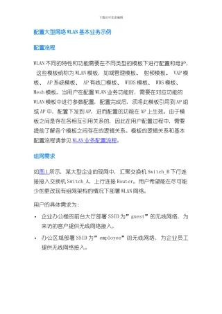 华为WLAN项目样本