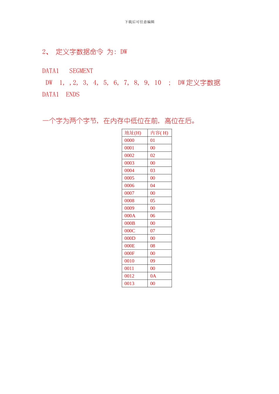 华电微机原理与技术汇编语言题目及答案样本_第3页