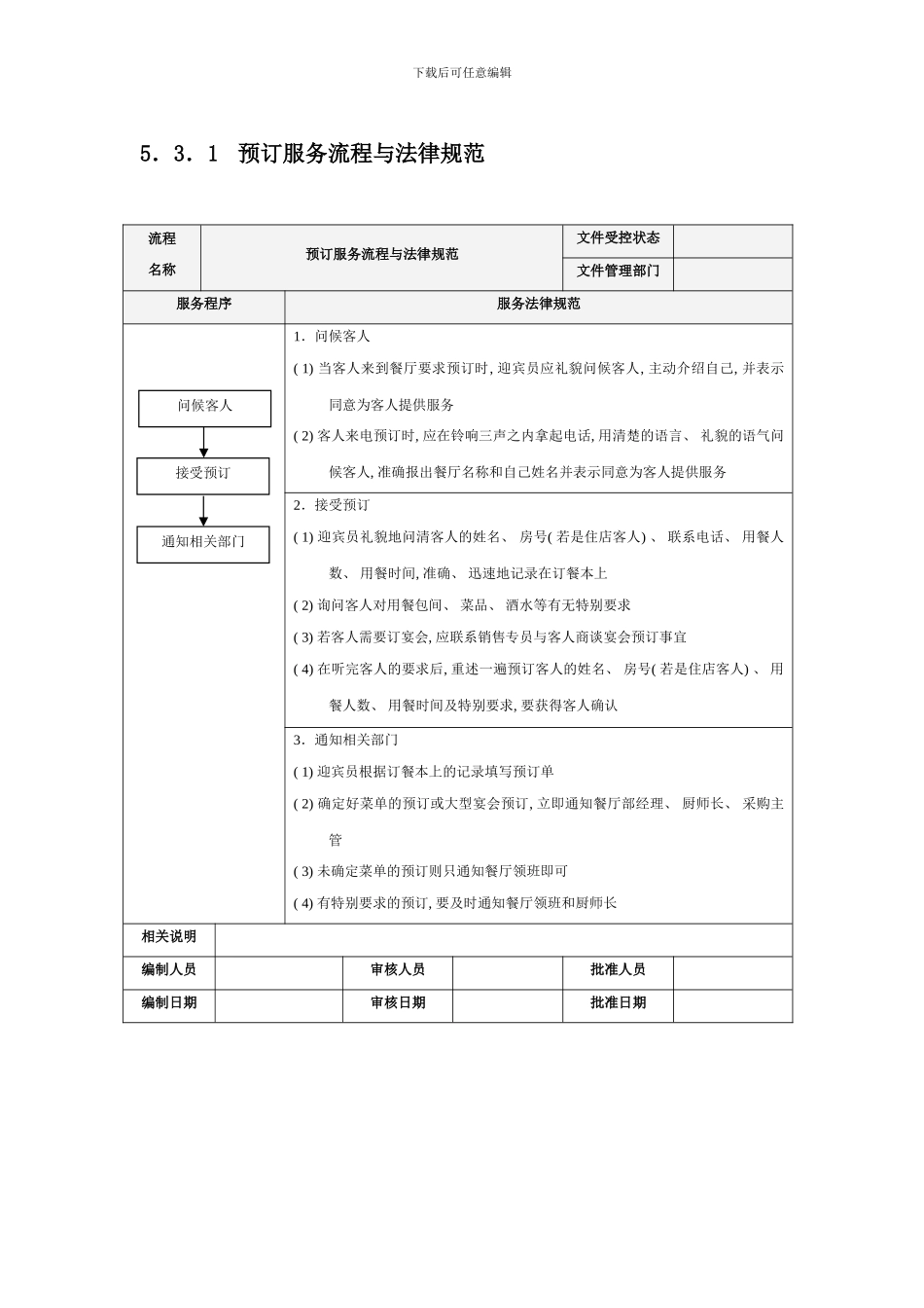 华都服务流程与规范_第1页