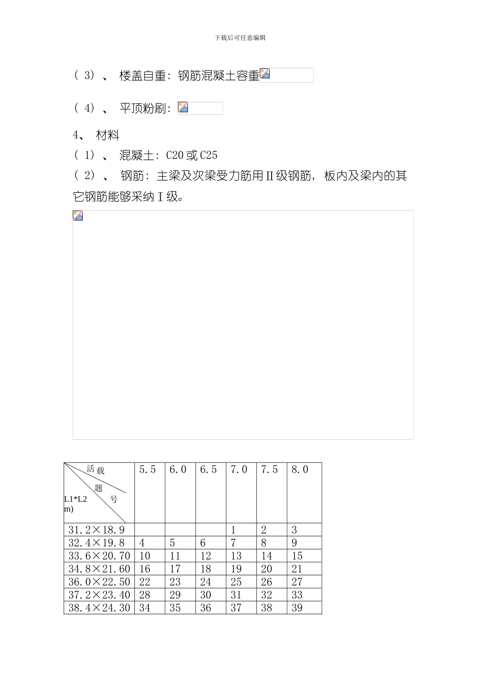 单向板肋梁楼盖课程设计样本_第2页