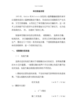 单克隆抗体制备流程图样本