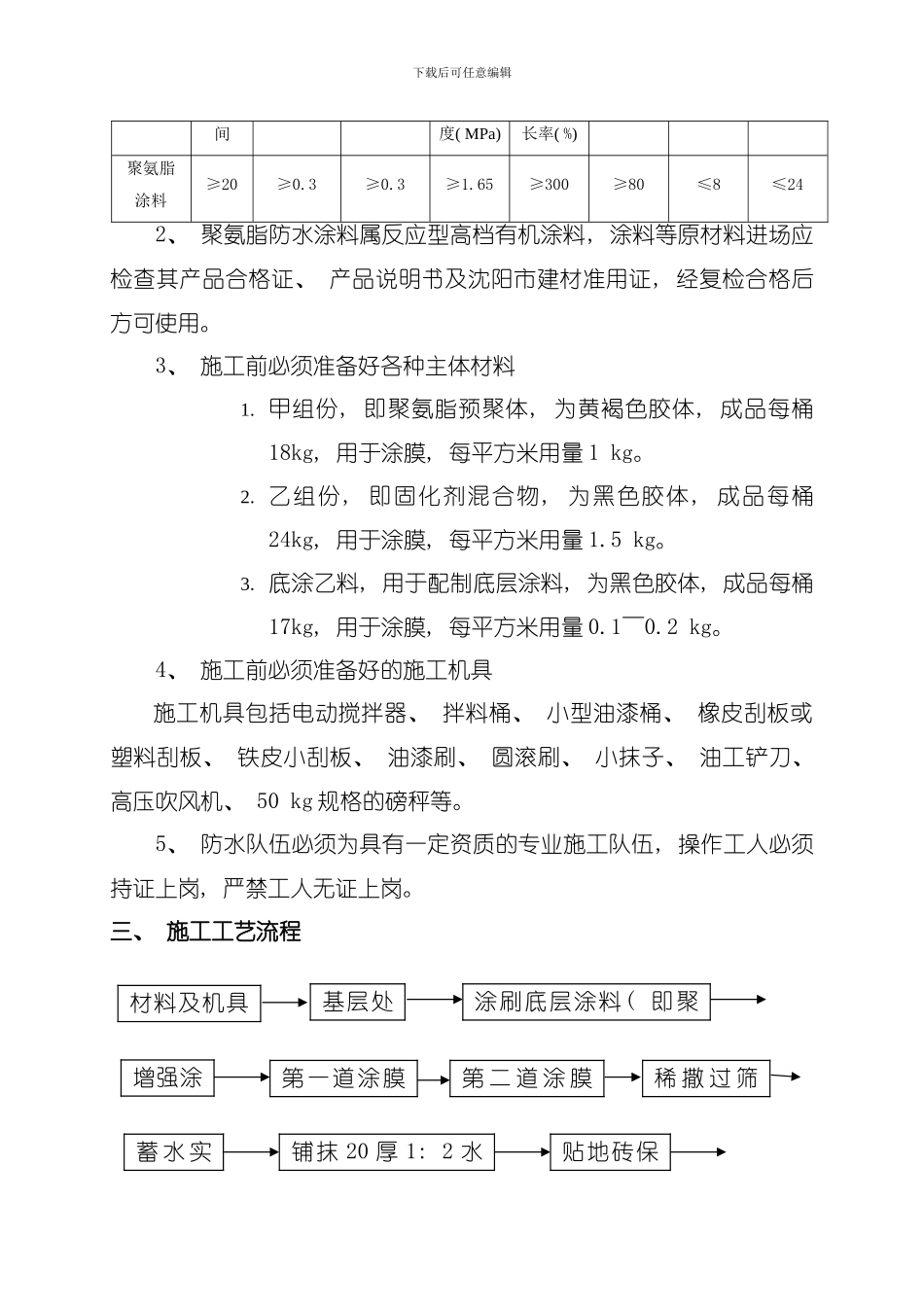 卫生间防水施工方案聚氨酯模板_第2页