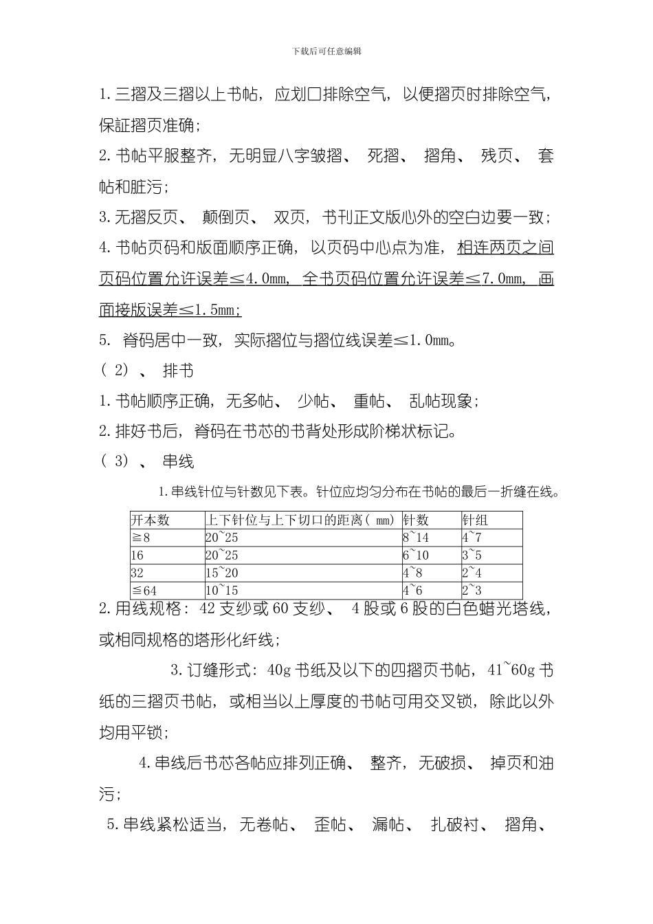 印刷后加工质量检验标准模板_第2页