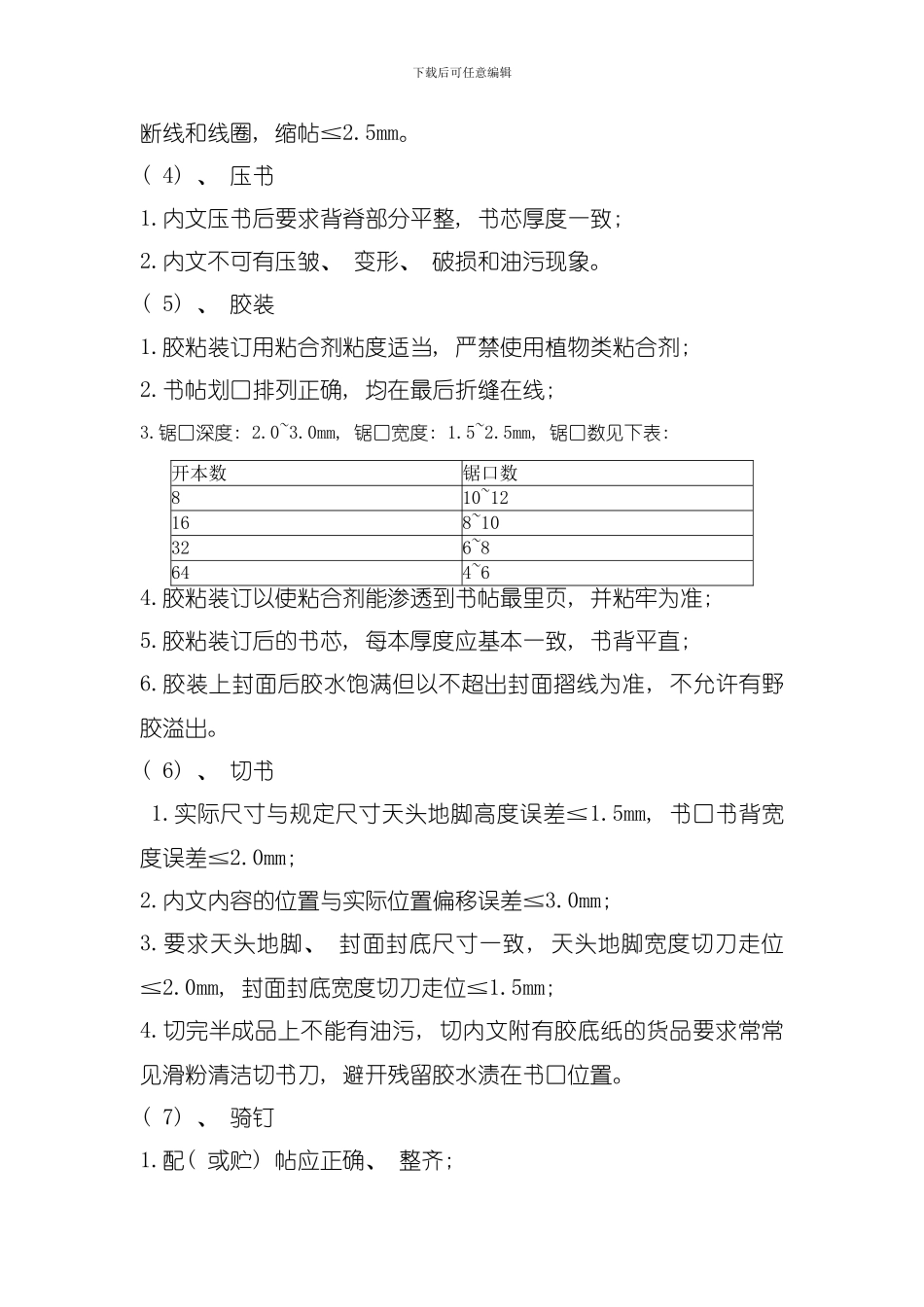 印刷后加工质量检验标准模板_第3页