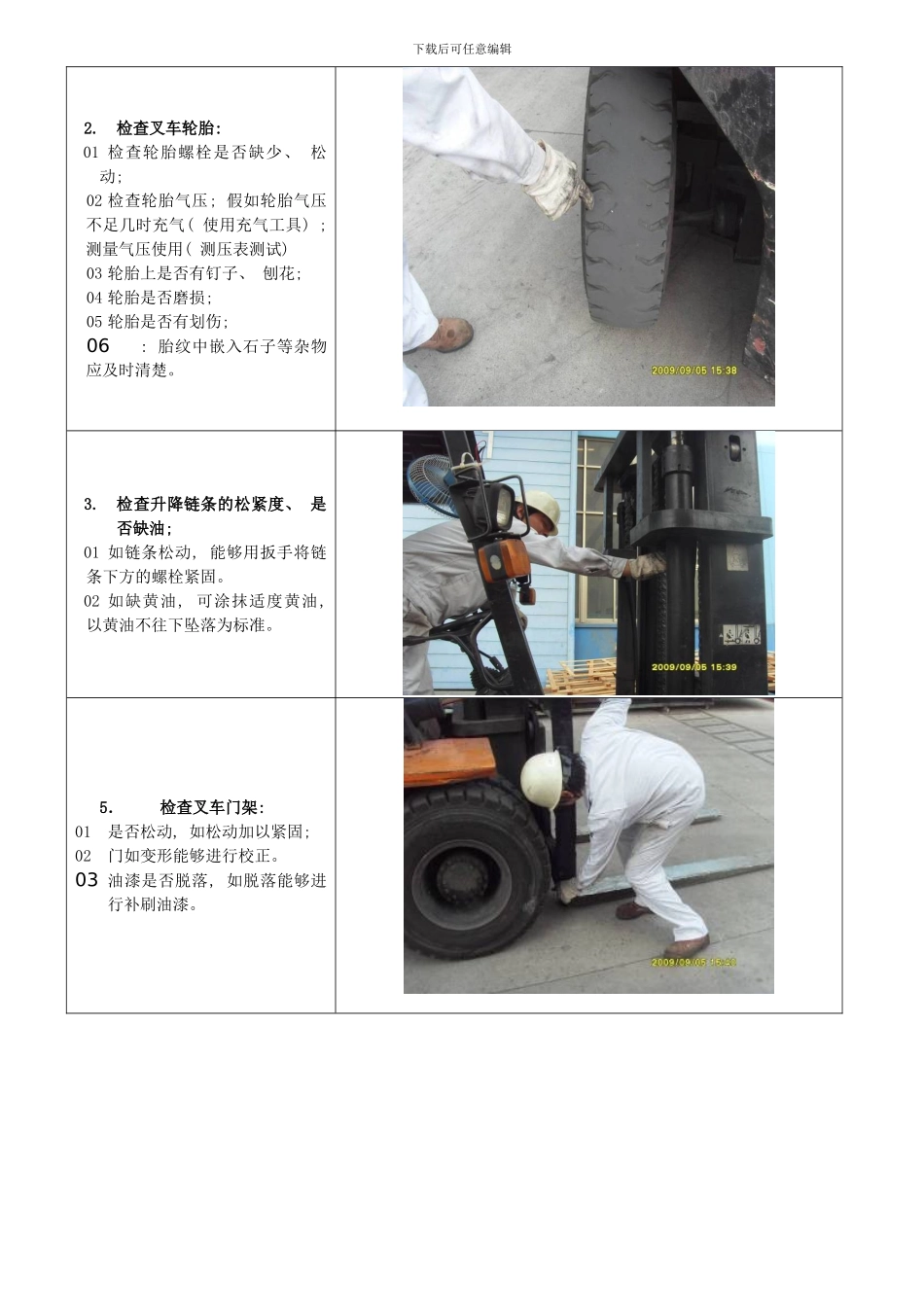 叉车标准作业指导书样本_第3页