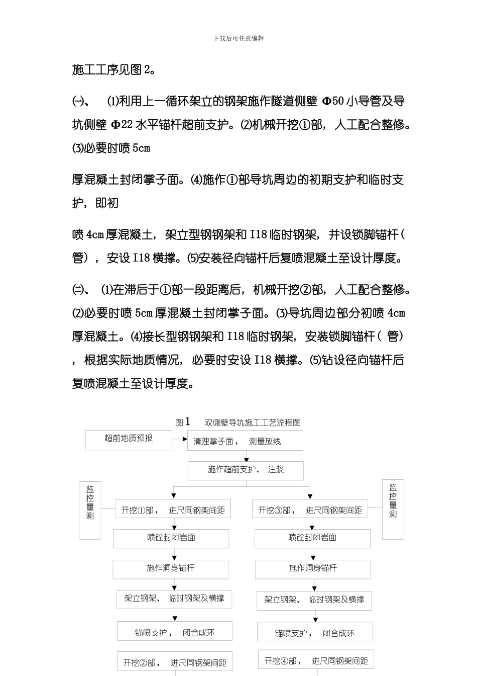 双侧壁施工方法模板_第2页