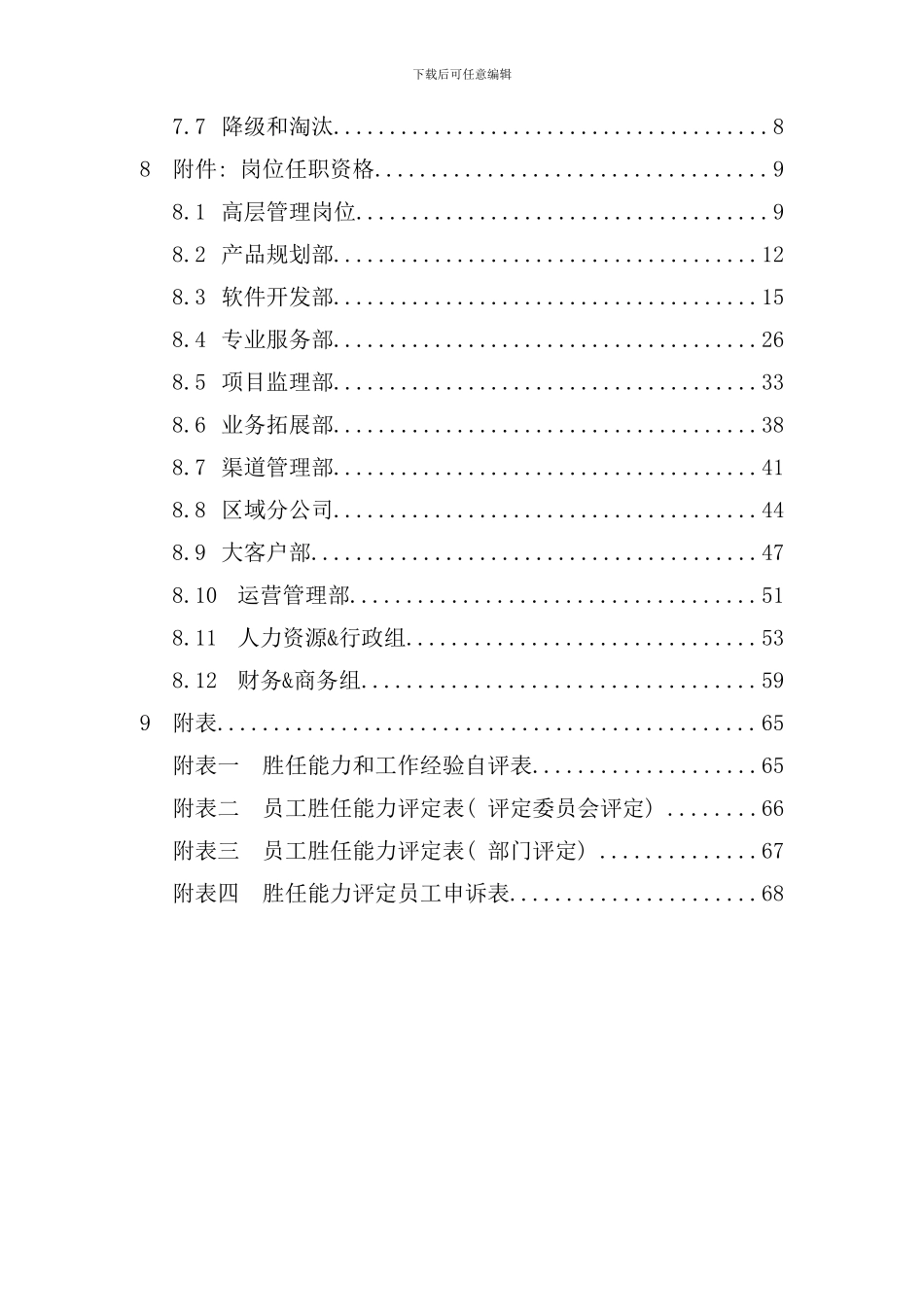 发展有限公司任职资格评定指导手册_第3页