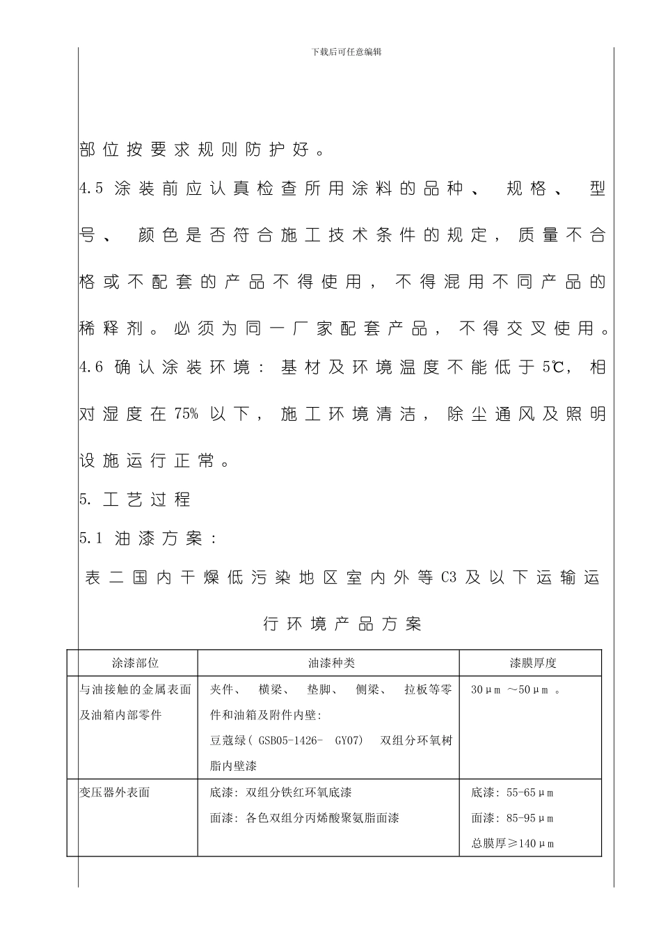 变压器油箱及防锈涂装工艺守则模板_第3页