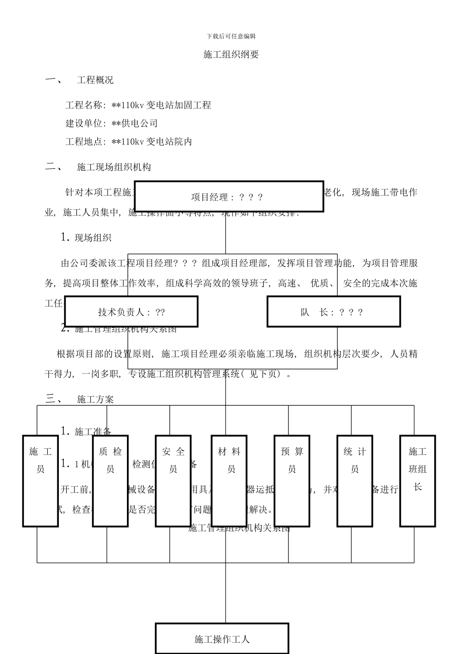 变电站加固工程施工组织设计方案样本_第1页