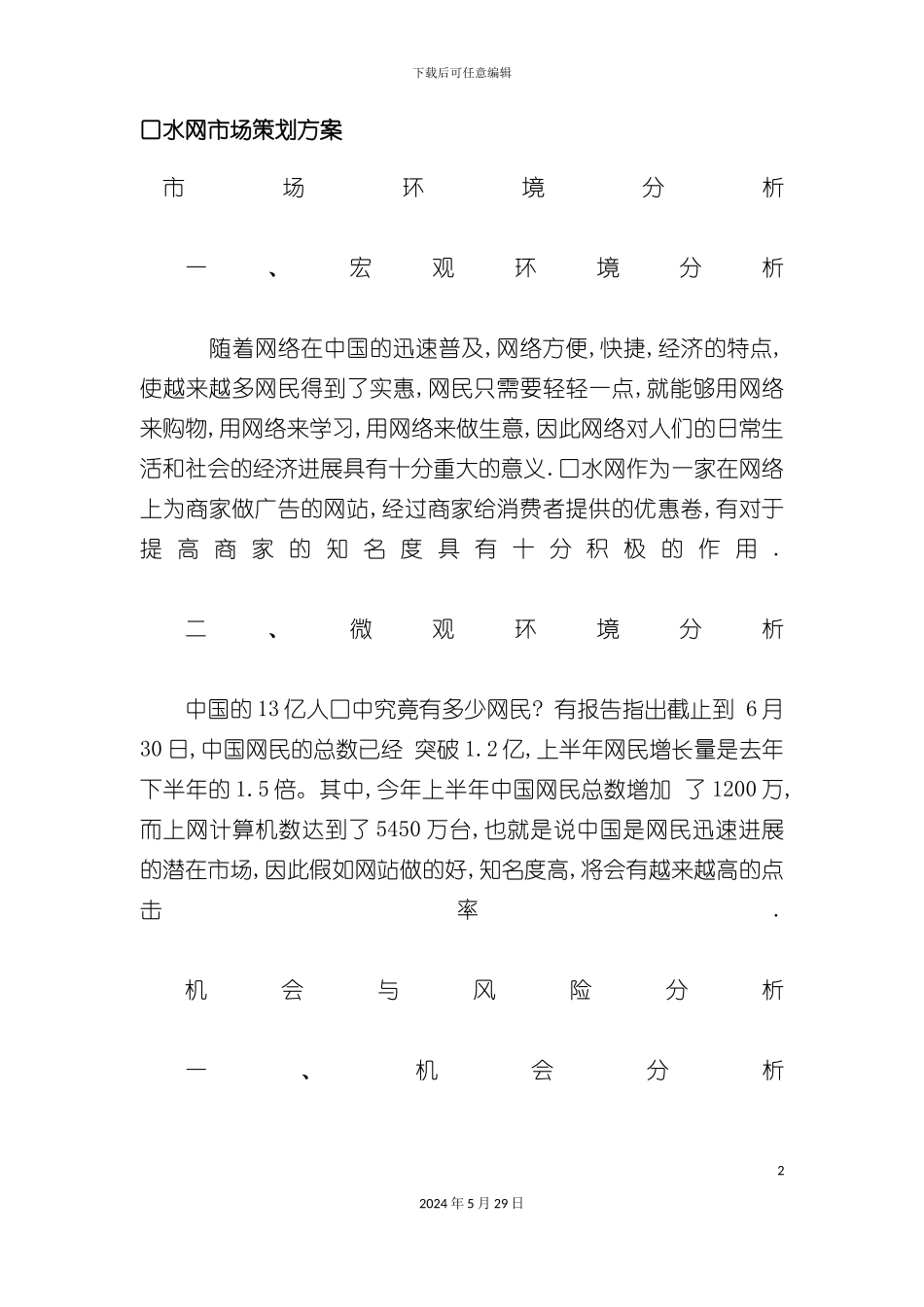 口水网市场策划方案_第2页