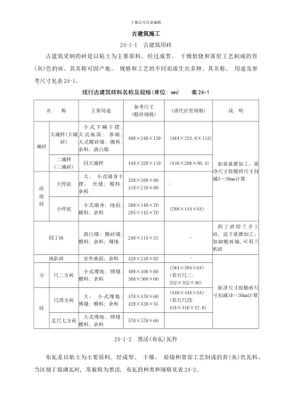 古建筑施工样本