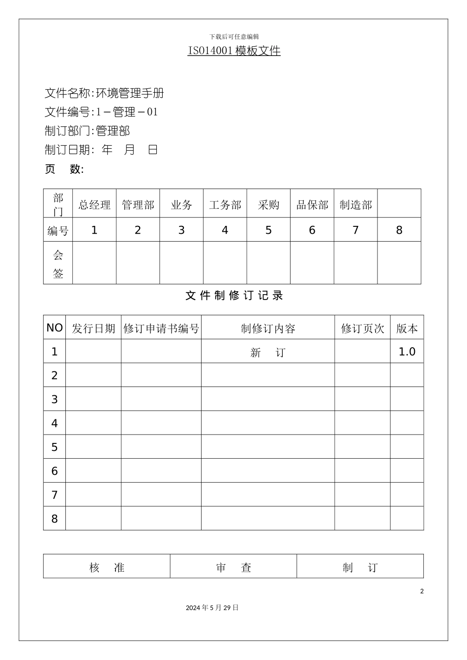 台湾省公司环境管理手册_第2页