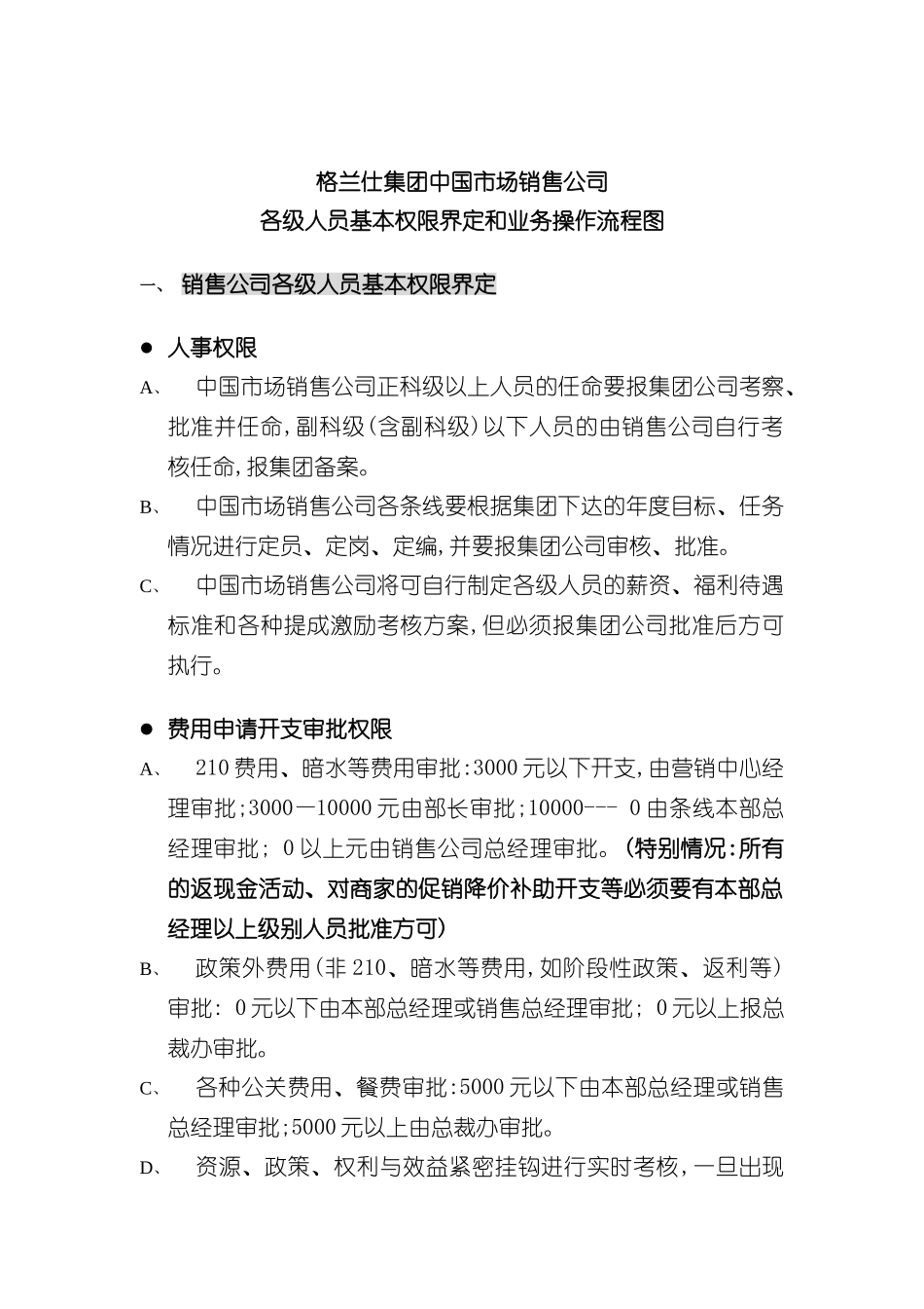各级人员基本权限界定和业务操作流程图_第3页