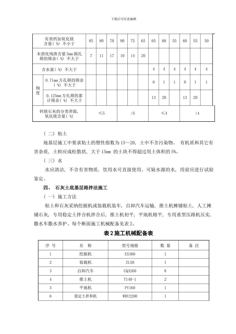 合安高速公路石灰土底基层路拌法施工技术样本_第3页