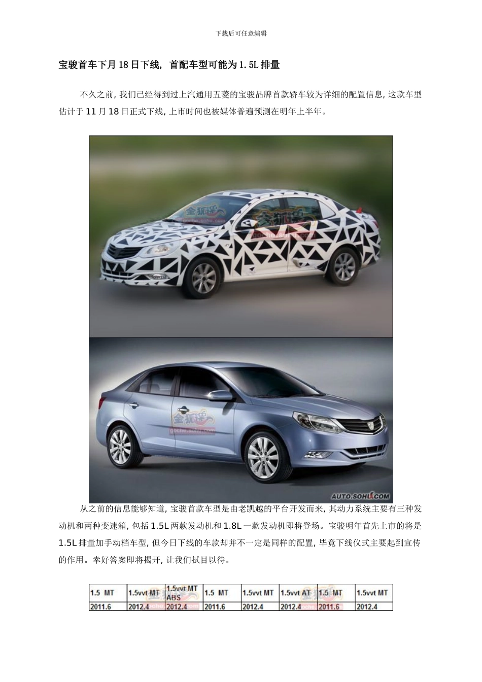 合资自主新车规划汇总样本_第3页