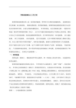 同轴连接器加工工艺介绍样本