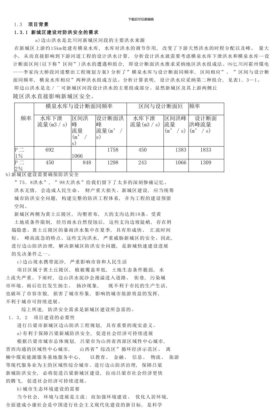 吕梁市新城区边山防洪工程样本_第1页