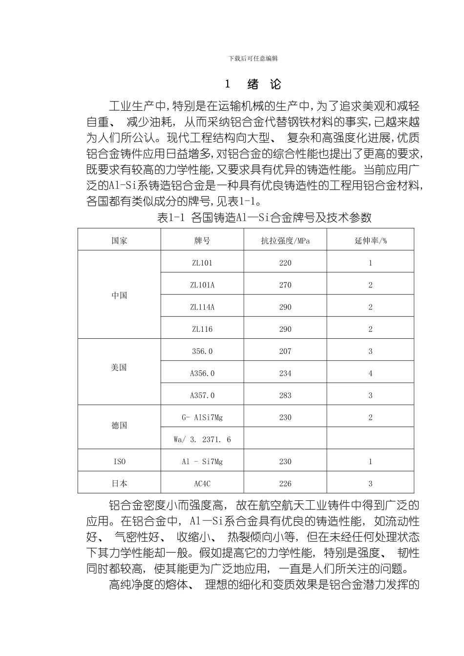 含钪铝硅合金熔炼工艺研究模板_第1页