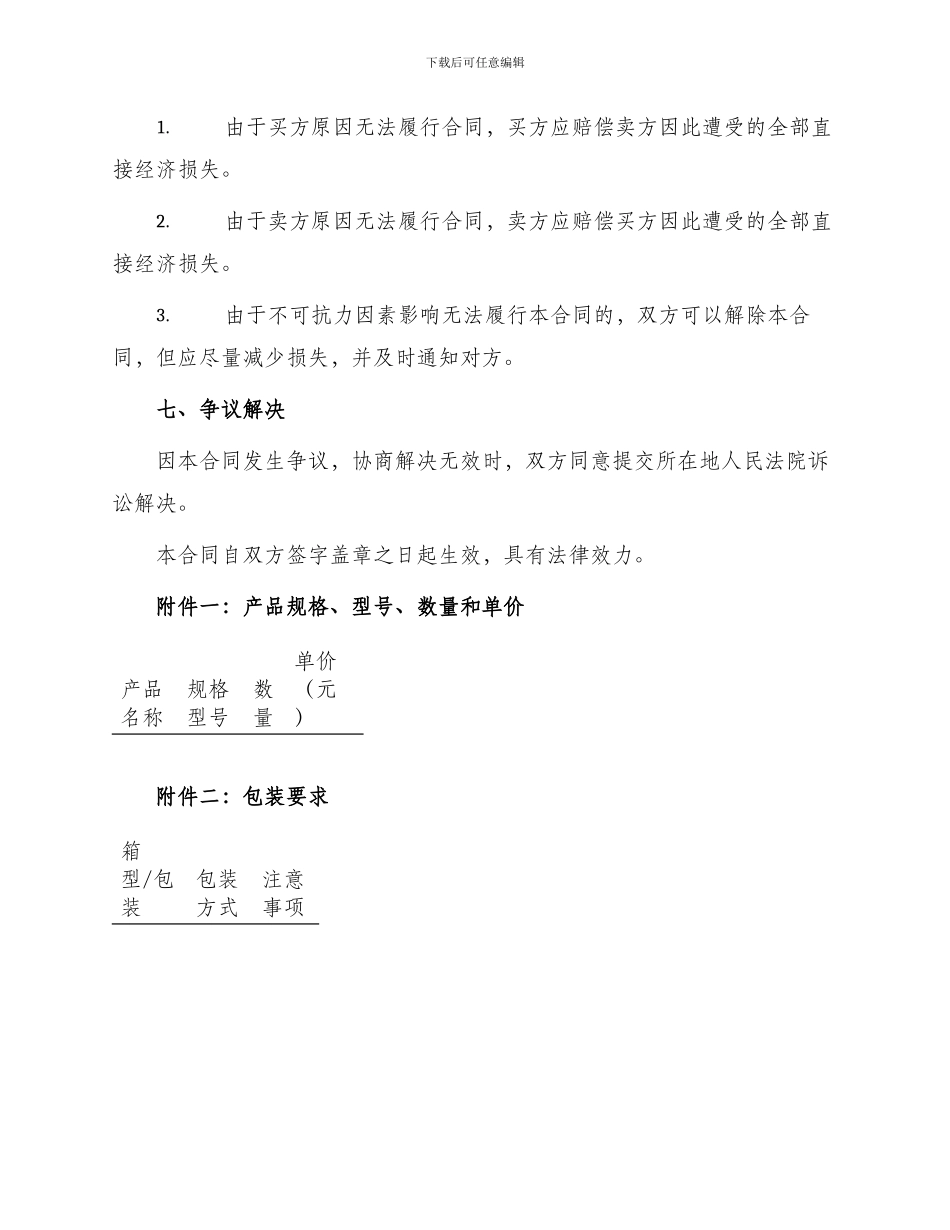 吸塑包装制品买卖合同_第3页